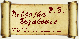 Miljojka Brzaković vizit kartica